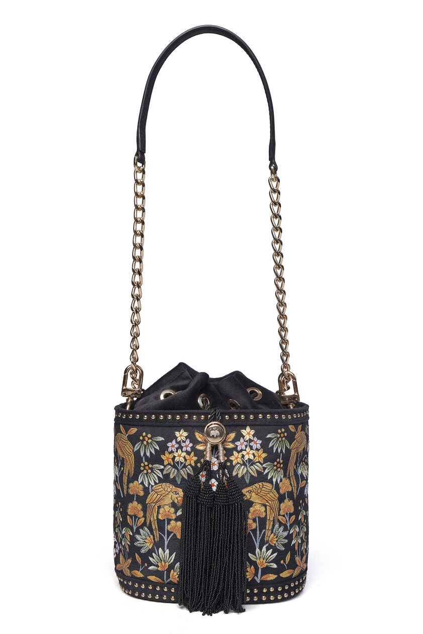Pichhwai Bucket Bag - Nightingale Black, Black, image 6